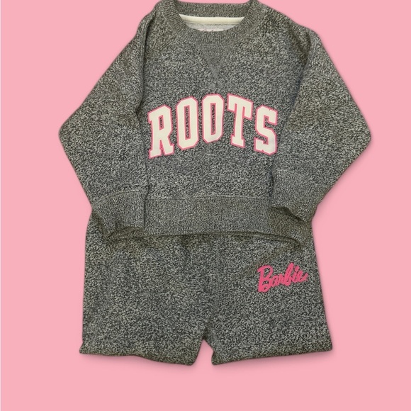 Roots Other - Roots Gray and Pink Matching Set with Cozy Fleece